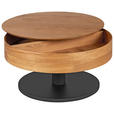 COUCHTISCH in Holz, Holzwerkstoff 78/78/41 cm  - Eichefarben/Schwarz, Natur, Holz/Holzwerkstoff (78/78/41cm) - Waldwelt