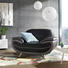 SESSEL Lederlook Grau, Schwarz - Chromfarben/Schwarz, Design, Textil/Metall (126/85/87cm) - Ti`me