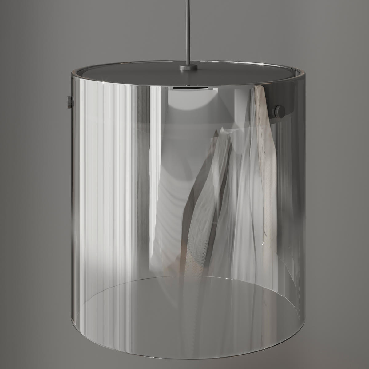 ZÁVESNÉ LED SVIETIDLO, 40/180 cm  - čierna, Design, kov/sklo (40/180cm) - Dieter Knoll