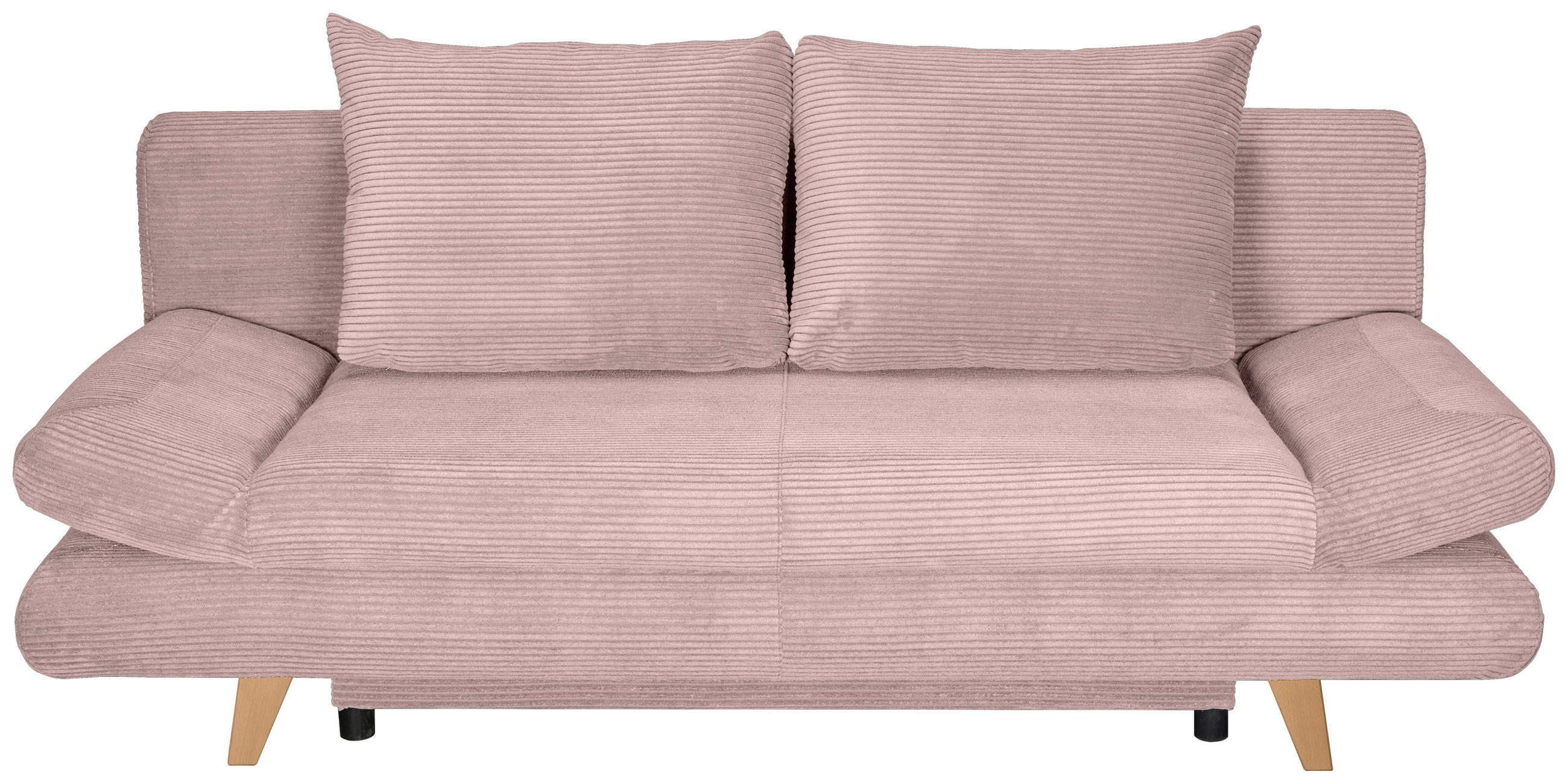 SCHLAFSOFA Cord Altrosa  - Buchefarben/Altrosa, KONVENTIONELL, Holz/Textil (200/75/85cm) - Carryhome