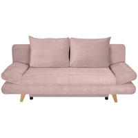 SCHLAFSOFA  mit Schlafen auf Sitzhöhe, haustierfreundlicher Bezug Cord Altrosa  - Buchefarben/Altrosa, KONVENTIONELL, Holz/Textil (200/75/85cm) - Carryhome