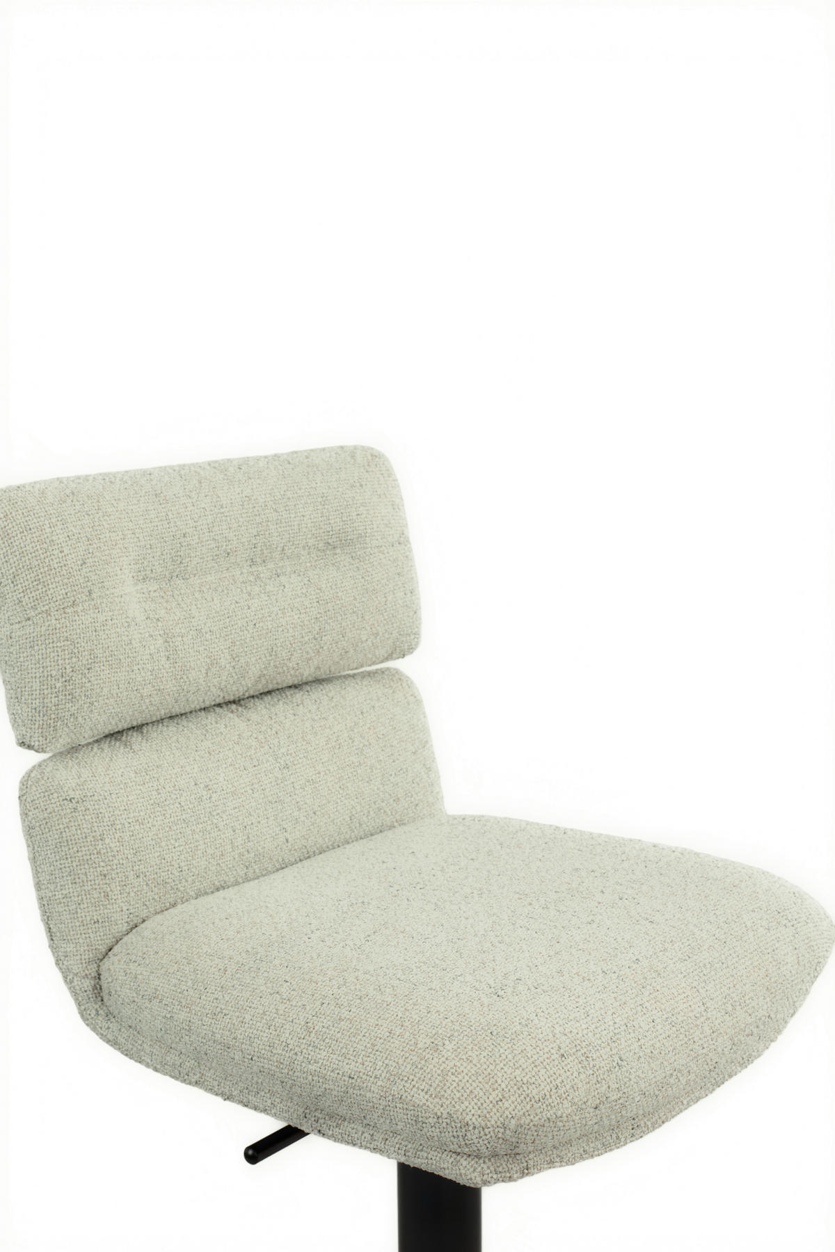 BARHOCKER Webstoff Schwarz, Beige Eisen Lederauswahl, Stoffauswahl, Wippfunktion, Sitzfläche 360° drehbar  - Beige/Schwarz, Design, Textil/Metall (42/99-117/50cm) - Dieter Knoll