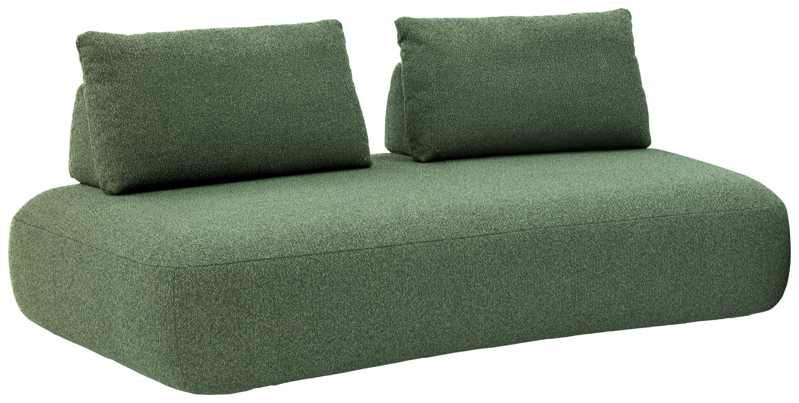 2-SITZER-SOFA Chilliano in Struktur Grün  - Schwarz/Grün, Design, Kunststoff/Textil (200/77/133cm) - Chilliano