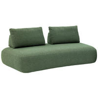 2-SITZER-SOFA Chilliano in Struktur Grün  - Schwarz/Grün, Design, Kunststoff/Textil (200/77/133cm) - Chilliano