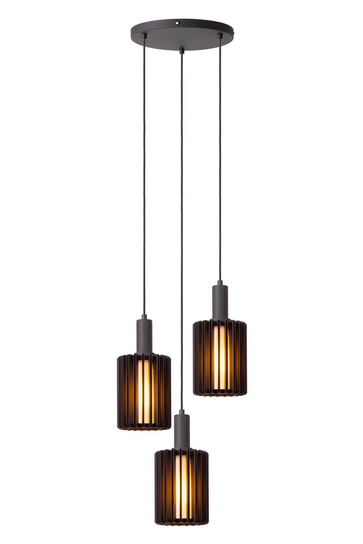 HÄNGELEUCHTE LAMBRES 40/40/164 cm   - Schwarz, Trend, Metall (40/40/164cm) - Lucide