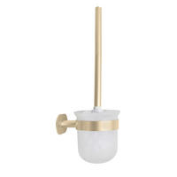 WC-BÜRSTENHALTER in   Metall, Kunststoff  - Goldfarben/Weiß, Basics, Kunststoff/Metall (9,5/36/12.8cm) - MSV