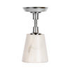 KERZENHALTER - Silberfarben/Weiß, Trend, Stein/Metall (10/22/10cm) - Kayoom