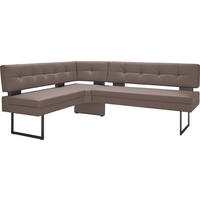 ECKBANK 158/200 cm  in Braun  - Schwarz/Braun, Design, Textil/Metall (158/200cm) - Dieter Knoll