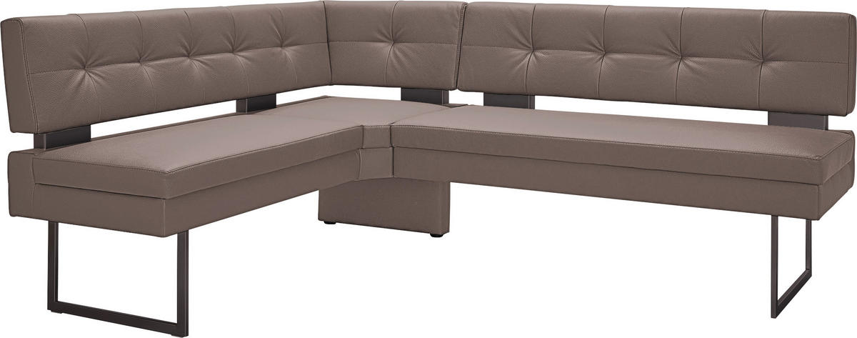 ECKBANK 158/200 cm  in Braun  - Schwarz/Braun, Design, Textil/Metall (158/200cm) - Dieter Knoll