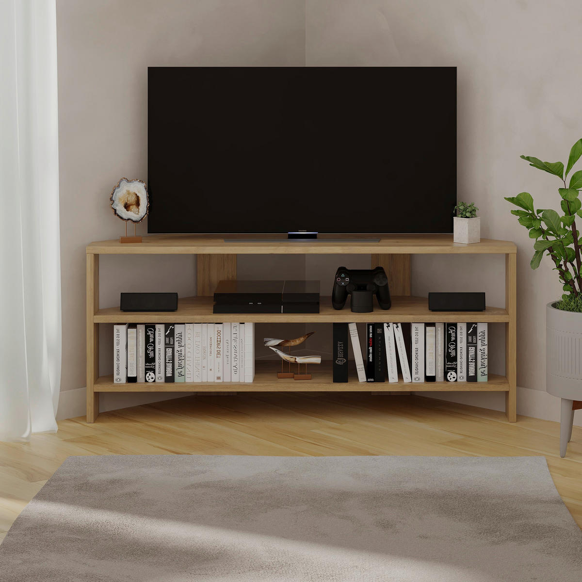 LOWBOARD  in 114/45/36 cm  - Eichefarben, Design, Holzwerkstoff (114/45/36cm) - Livetastic