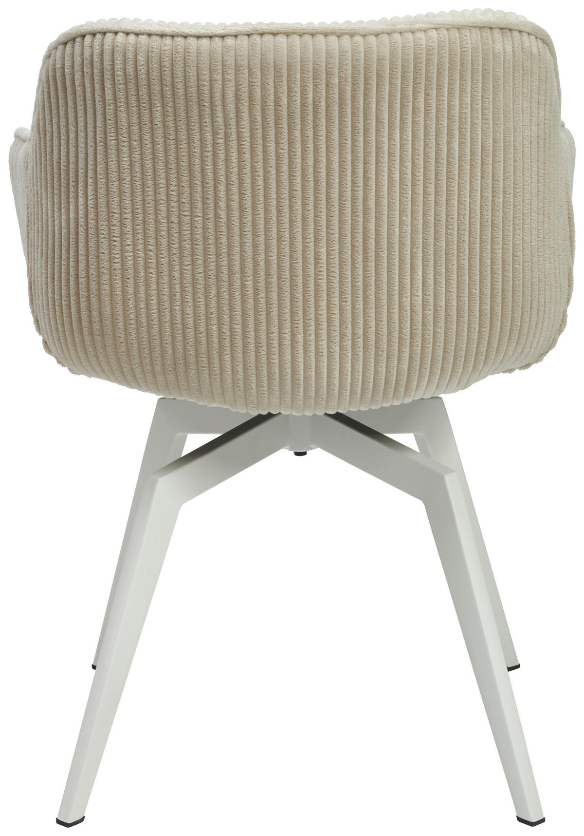 ARMLEHNSTUHL  Sitzfläche 360° drehbar, inklusive Armlehnen Cord  - Beige, MODERN, Textil/Metall (60/84/64cm) - Livetastic