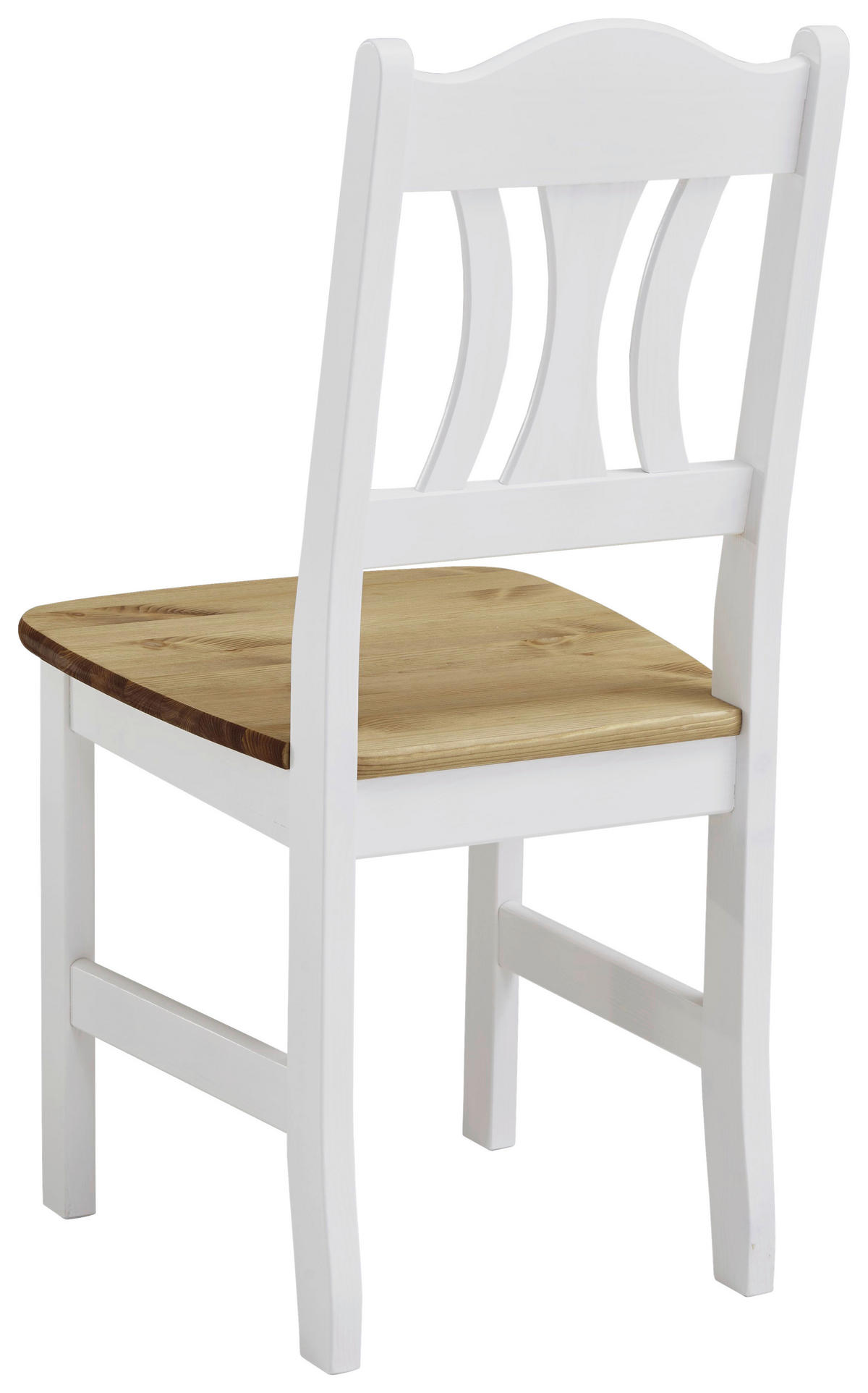 STUHL Weiß, Laugenfarbig Kiefer massiv  - Laugenfarbig/Weiß, ROMANTIK / LANDHAUS, Holz (44/92/45cm) - Boxxx