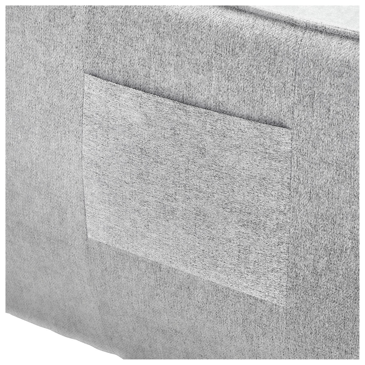 ECKSOFA in Flachgewebe Hellgrau  - Hellgrau/Schwarz, Modern, Kunststoff/Textil (182/237cm) - Carryhome