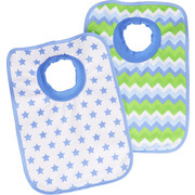 LÄTZCHEN 2-teilig - Blau/Weiß, Basics, Textil (23,5/37cm) - My Baby Lou