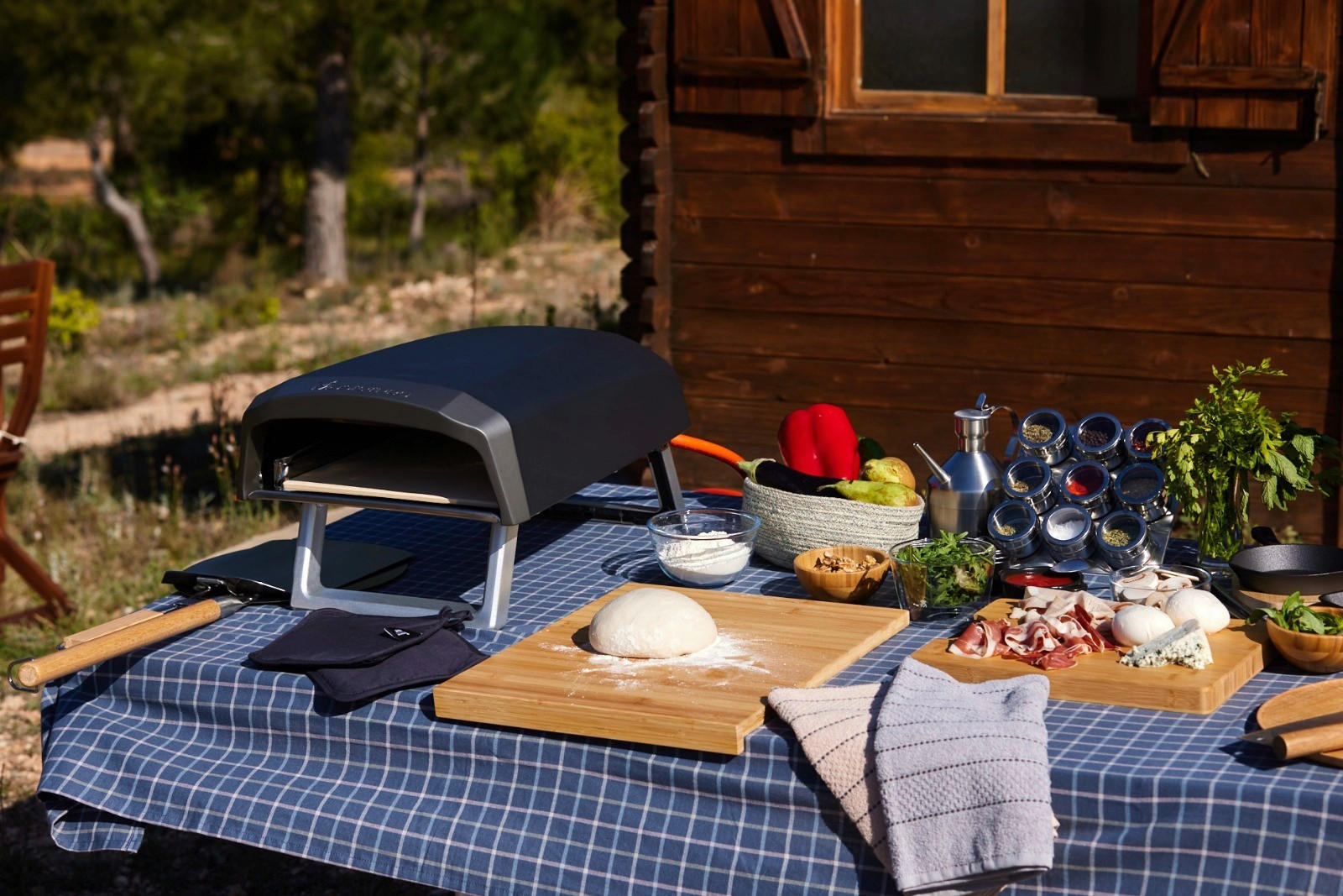 PIZZAOFEN PIZZA OVEN  - Schwarz, Basics, Metall (71/31/50cm) - BERGNER