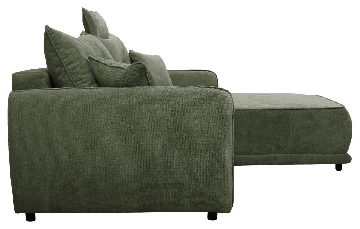 ECKSOFA in Struktur Grün  264/195 cm  - Beige/Schwarz, Design, Kunststoff/Textil (264/195cm) - MID.YOU