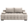 SCHLAFSOFA in Velours Beige  - Beige/Schwarz, KONVENTIONELL, Kunststoff/Textil (209/96/100cm) - Stylife