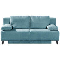 SCHLAFSOFA in Cord Türkis  - Türkis/Schwarz, Modern, Textil/Metall (197/92/88cm) - Novel