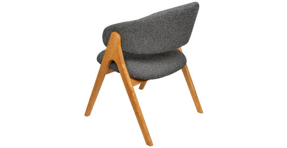 ARMLEHNSTUHL  Stoffauswahl Webstoff  - Eichefarben/Dunkelgrau, MODERN, Holz/Textil (61/85/57cm) - Carryhome