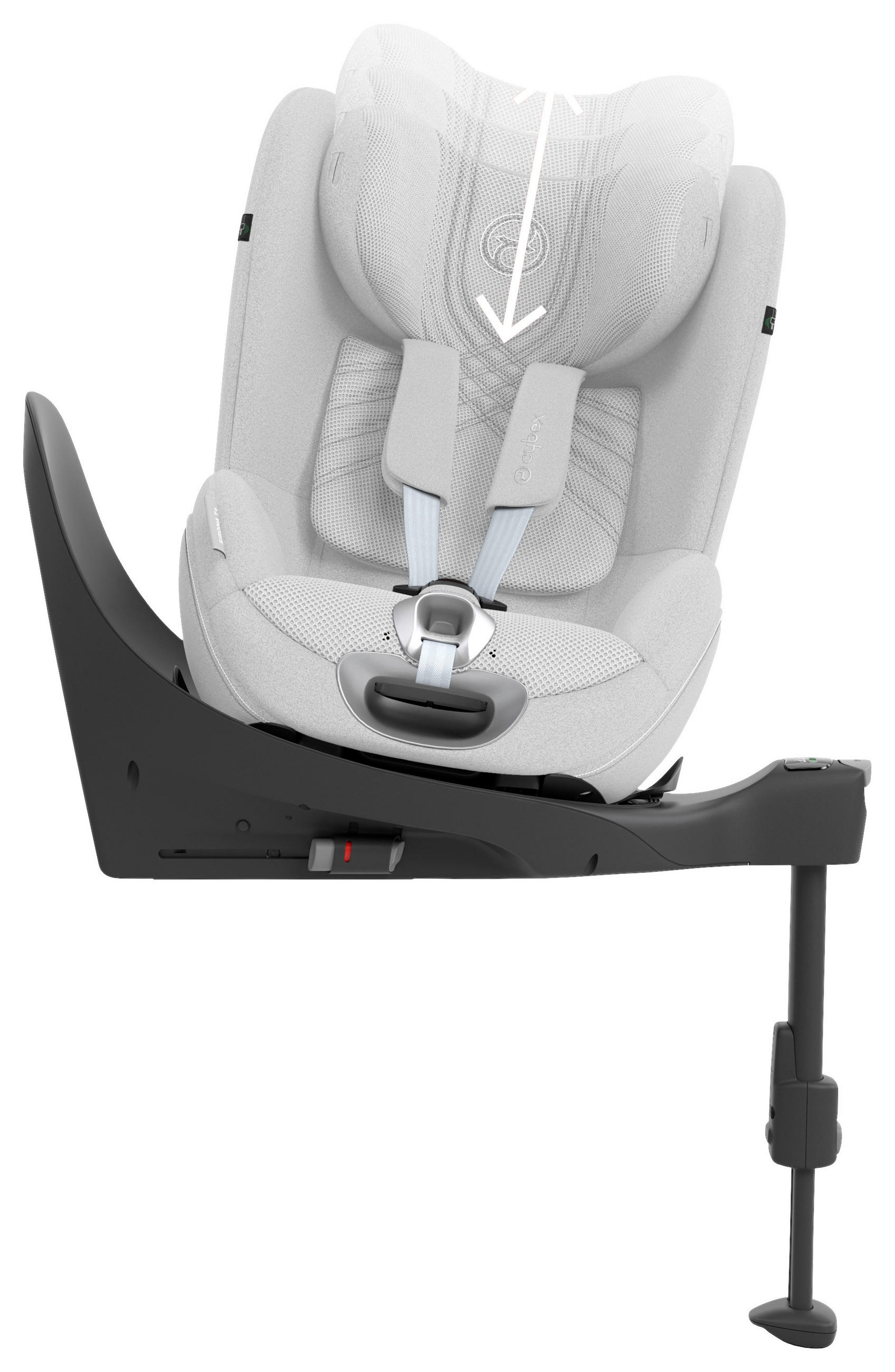 REBOARDER-KINDERSITZ SIRONA T I-SIZE PLUS  - Hellgrau/Weiß, Basics, Kunststoff/Textil (71,5/43/68cm) - Cybex