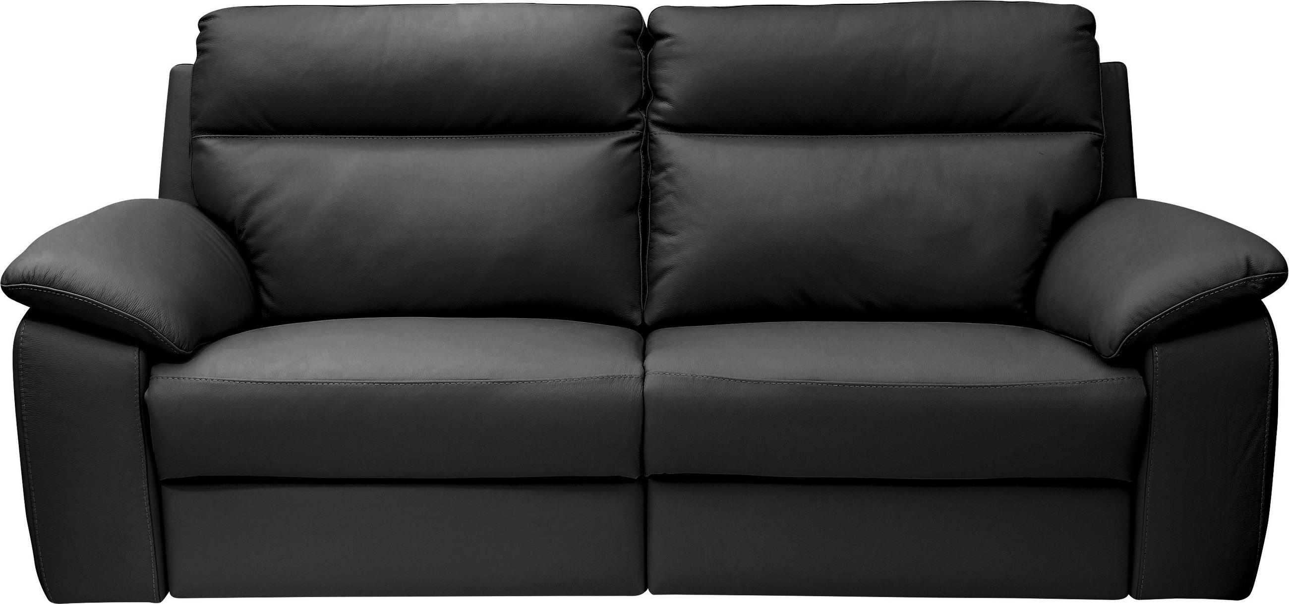 TŘÍMÍSTNÁ POHOVKA, černá, pravá kůže - černá, Basics, kůže (203/99/94cm) - Celina Home