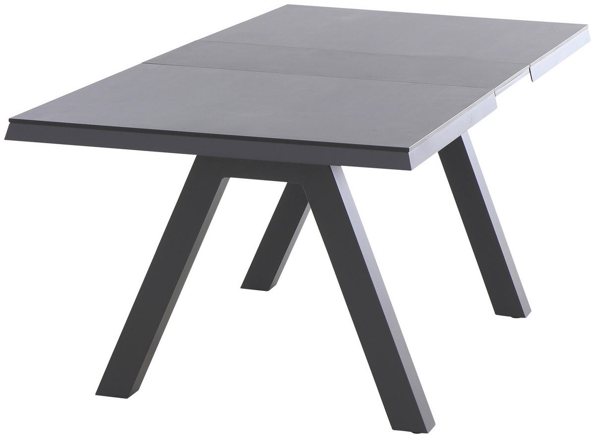 GARTENTISCH 160-200/90/77 cm Metall rechteckig  - Anthrazit/Graphitfarben, Basics, Kunststoff/Metall (160-200/90/77cm) - Siena Garden