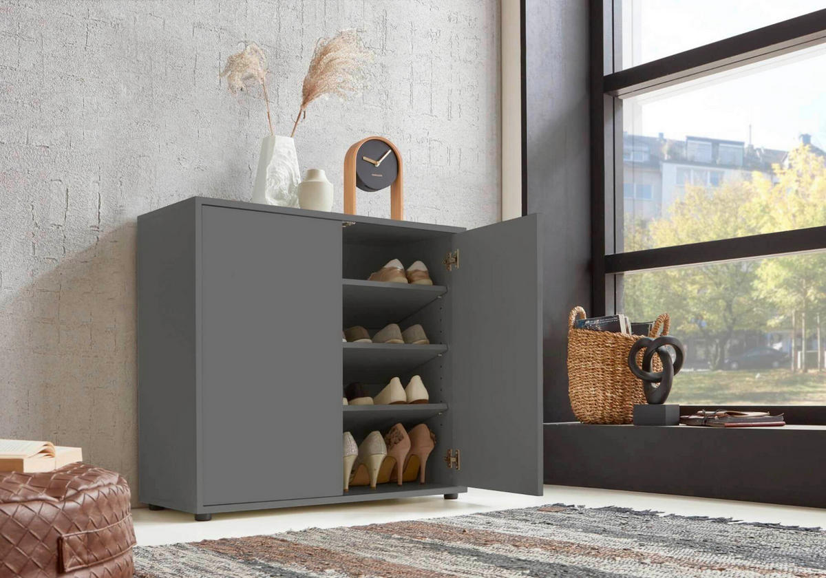 SIDEBOARD  in 263,5/86/33 cm  - Anthrazit, MODERN, Holzwerkstoff/Metall (263,5/86/33cm) - MID.YOU