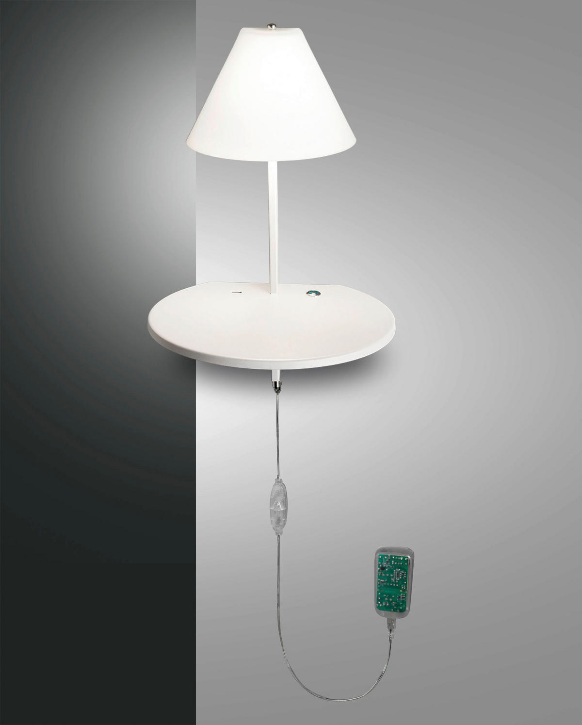 LED-WANDLEUCHTE 30/25/47 cm   - Weiß, Design, Glas/Metall (30/25/47cm) - Fabas Luce