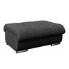 HOCKER in Textil Anthrazit  - Chromfarben/Anthrazit, Modern, Textil/Metall (100/43/80cm) - MID.YOU
