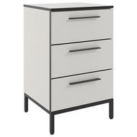 NACHTSCHRANK 45/72,4/40 cm  - Schwarz/Weiß, MODERN, Holzwerkstoff/Metall (45/72,4/40cm)