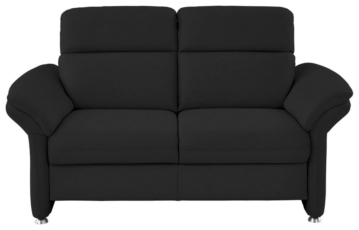 2-SITZER-SOFA Echtleder Anthrazit  - Anthrazit/Alufarben, Konventionell, Leder/Metall (170/96/92cm) - Beldomo Premium