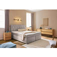 BOXSPRINGBETT 180/200 cm  in Hellrosa  - Hellrosa/Schwarz, Design, Kunststoff/Textil (180/200cm) - Xora
