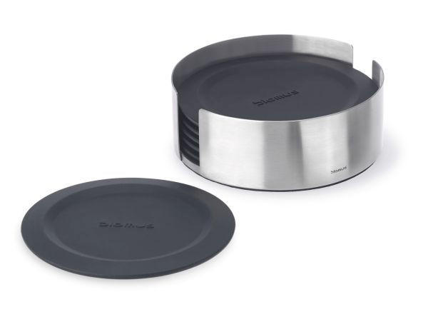 UNTERSETZERSET Metall, Kunststoff Schwarz 11,5 cm  - Schwarz, Basics, Kunststoff/Metall (11,5cm) - Blomus