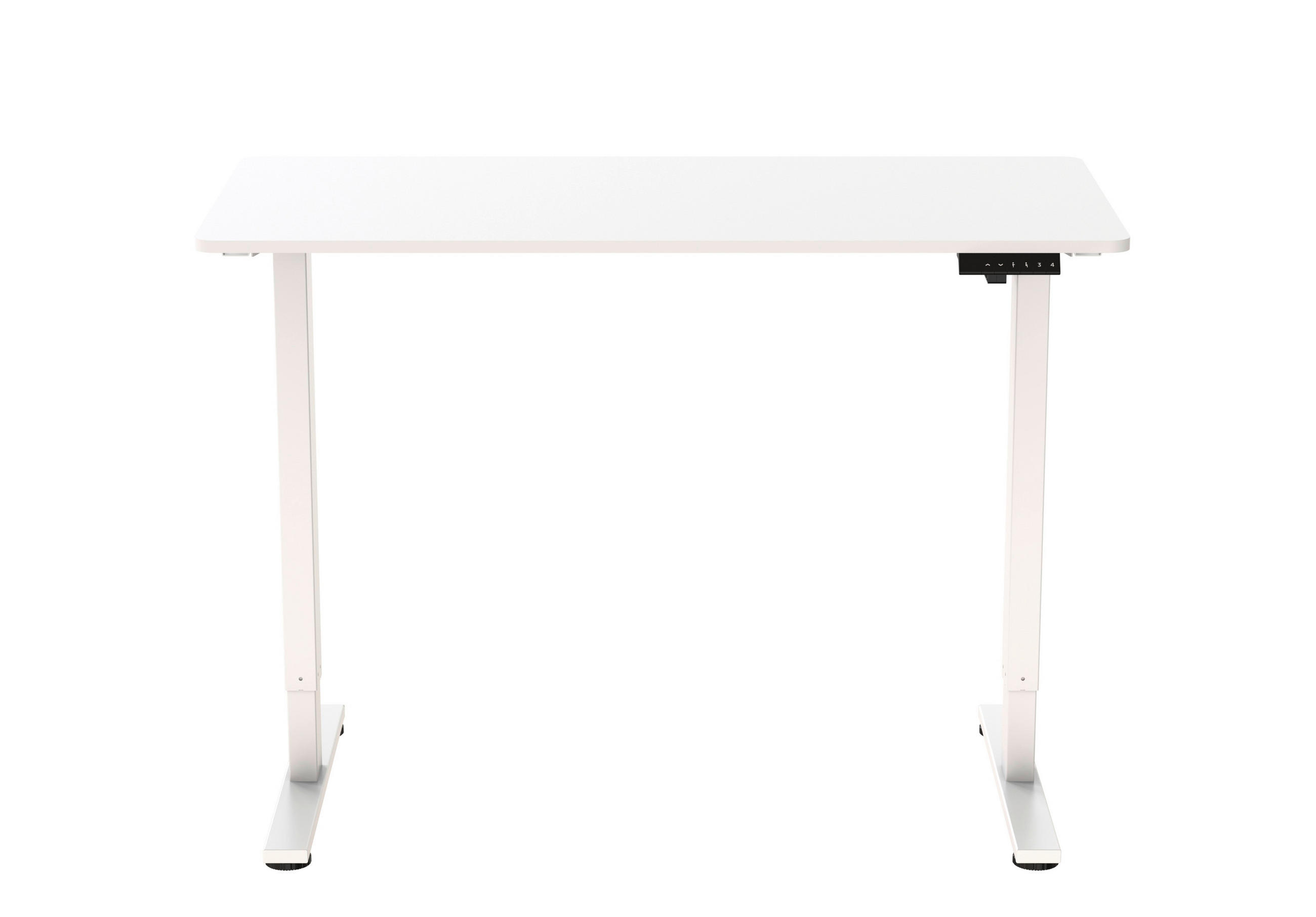 SCHREIBTISCH 120/60/73-123 cm  in Weiß  - Weiß, MODERN, Holzwerkstoff/Metall (120/60/73-123cm) - Livetastic