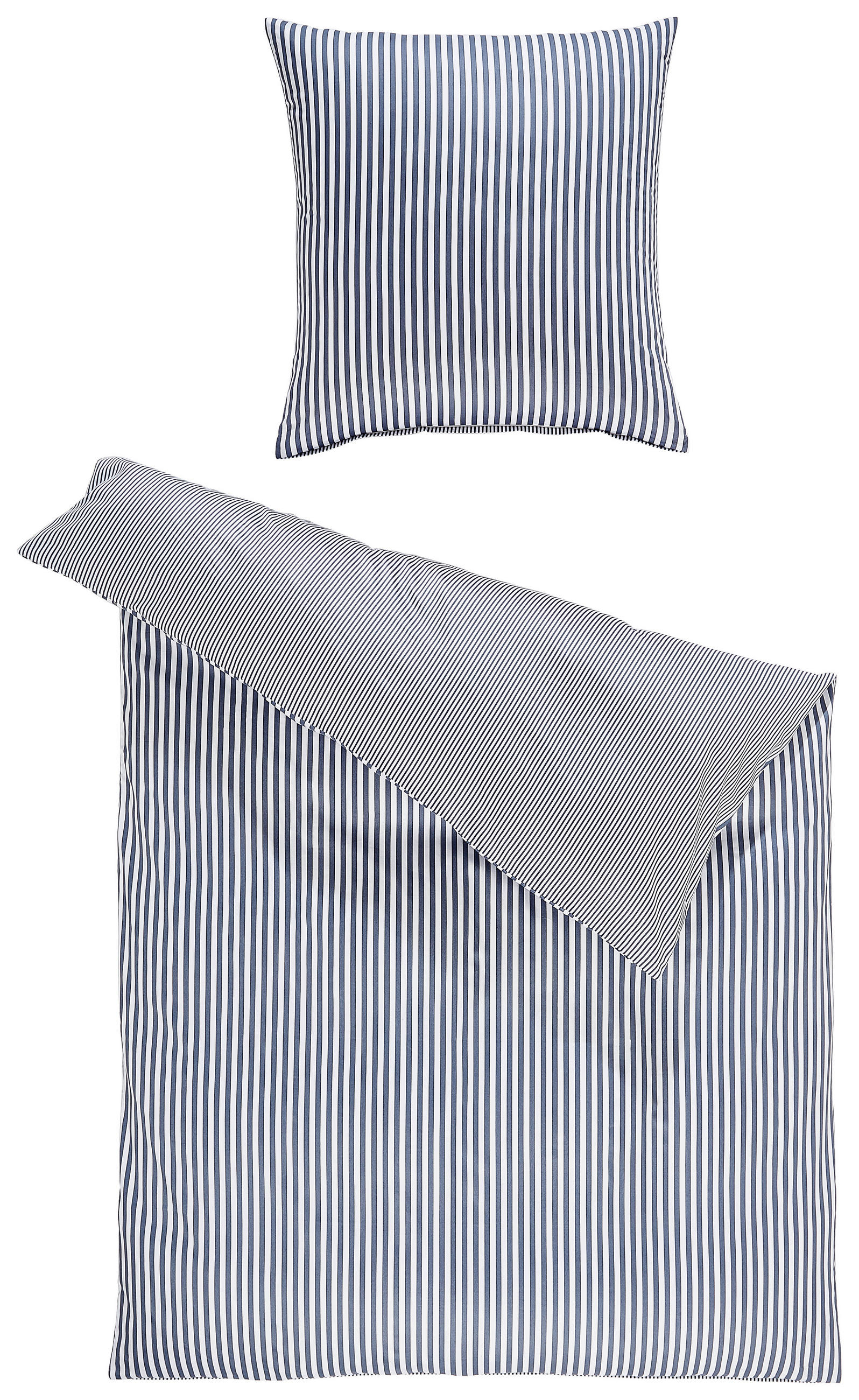 WENDEBETTWÄSCHE Giorgio Makosatin 135/200 cm  - Anthrazit/Weiß, KONVENTIONELL, Textil (135/200cm) - Janine