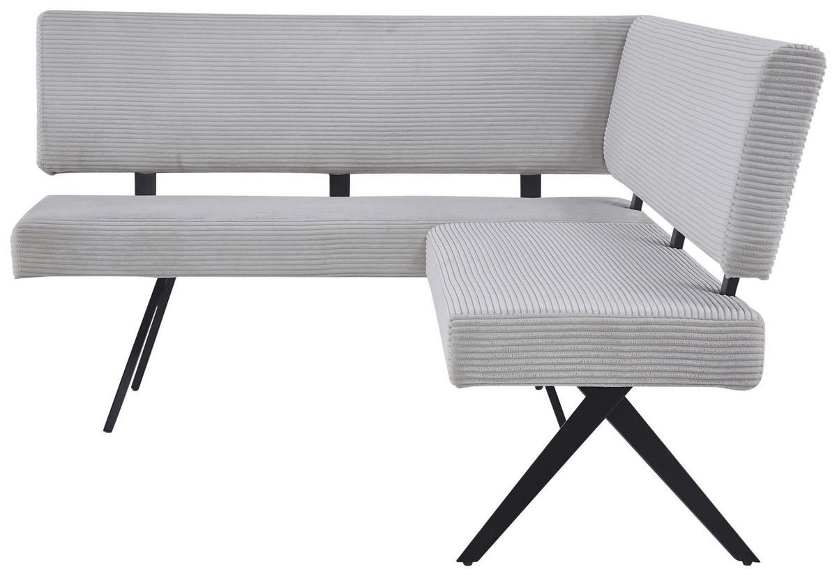 ECKBANK  in Beige  - Beige/Schwarz, KONVENTIONELL, Textil/Metall (190/150cm) - MID.YOU