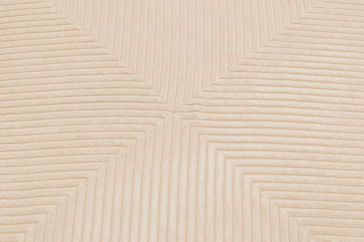 ECKSOFA in Cord, Mikrofaser Creme   - Creme/Schwarz, Design, Kunststoff/Textil (301/69/193cm) - MID.YOU