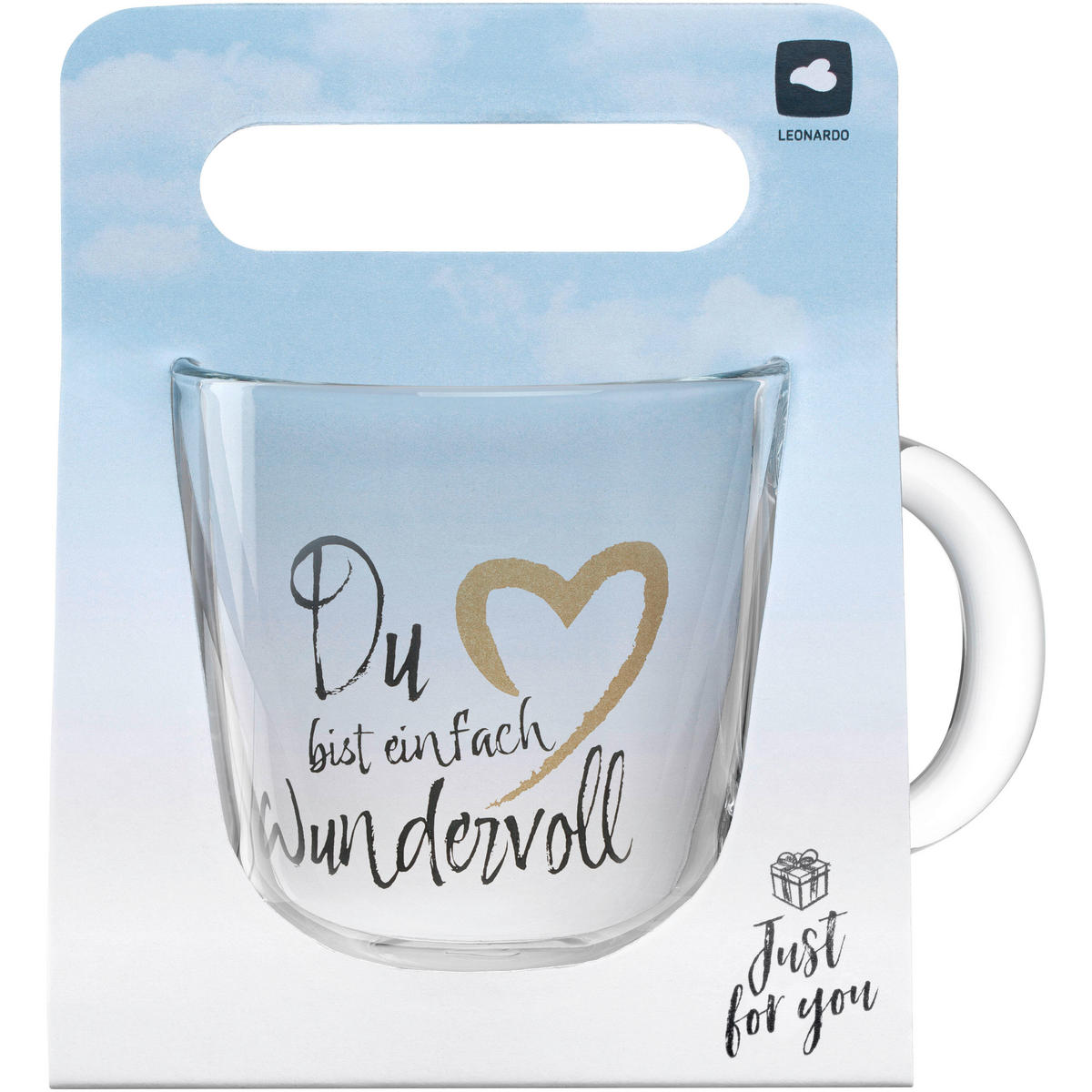 TASSE EMOZIONE   400 ml  - Transparent/Goldfarben, Basics, Glas (12,5/10/8,7cm) - Leonardo