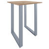 BARBORD i metall, trämaterial  80/102/80 cm  - honungsek/silver, Klassisk, metall/trämaterial (80/102/80cm)
