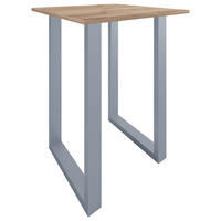 BARBORD i metall, trämaterial  80/102/80 cm  - honungsek/silver, Klassisk, metall/trämaterial (80/102/80cm)