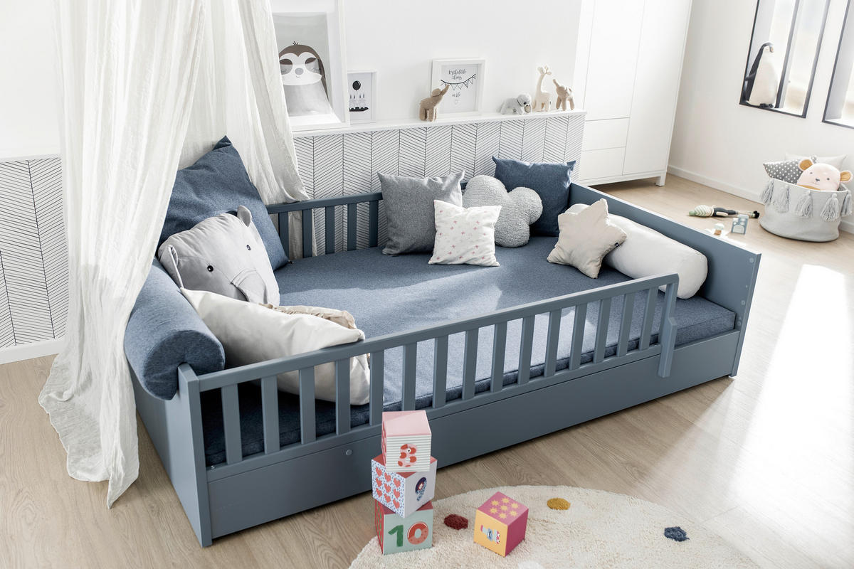 BETT 120/200 cm  in Blau  - Blau, KONVENTIONELL, Holz/Holzwerkstoff (120/200cm) - Paidi