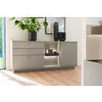SIDEBOARD Grau, Eichefarben  180/77/44 cm  - Eichefarben/Grau, Design, Holzwerkstoff/Metall (180/77/44cm) - Novel