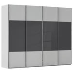 SCHWEBETÜRENSCHRANK  in Schwarz, Seidengrau  - Chromfarben/Seidengrau, KONVENTIONELL, Glas/Holzwerkstoff (271/223/68cm) - Novel