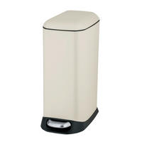 TRETEIMER 20 L  - Creme/Schwarz, Basics, Kunststoff/Metall (23,5/55/41cm) - Wenko