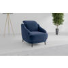 SESSEL Samt Blau  - Blau/Schwarz, Modern, Textil/Metall (87/93/104cm) - Sit & More
