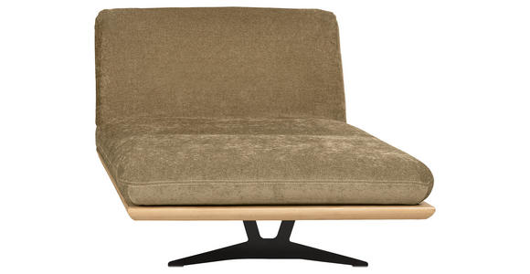 OTTOMANE  in Mikrofaser Grün  - Schwarz/Grün, Design, Holz/Textil (114/92/165-218cm) - Dieter Knoll