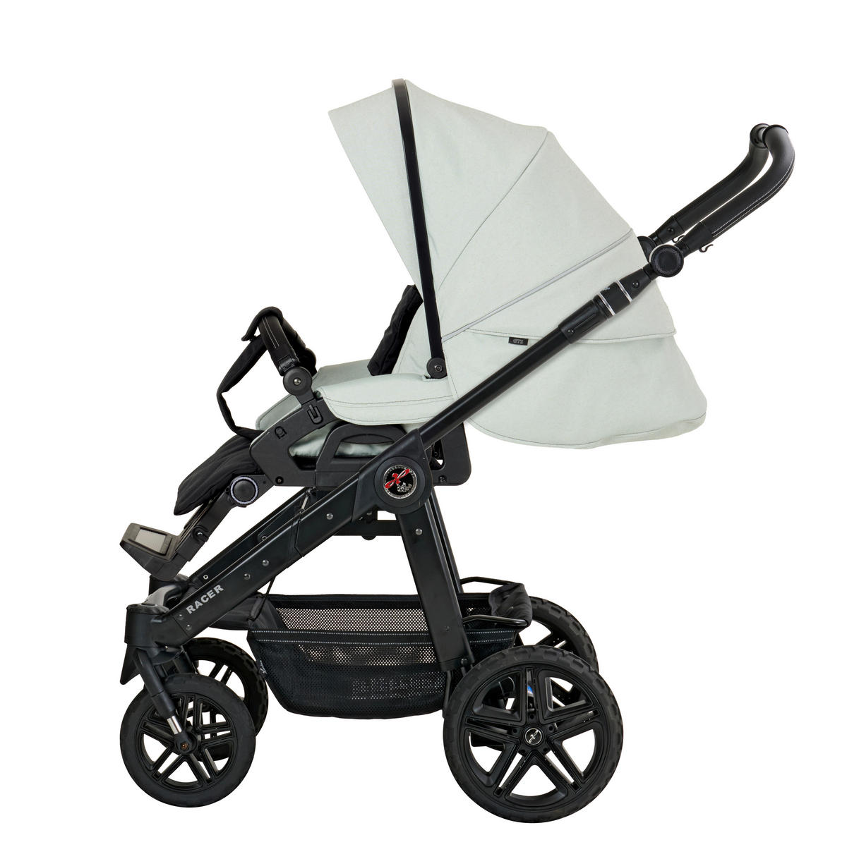 KINDERWAGENSET RACER GTS  - Salbeigrün/Cappuccino, Basics, Textil/Metall (59/113/101cm) - Hartan