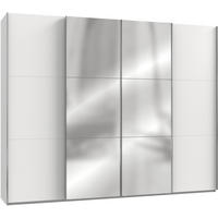 SCHWEBETÜRENSCHRANK in Weiss  - Chromfarben/Weiss, Modern, Holzwerkstoff/Metall (300/236/65cm) - MID.YOU