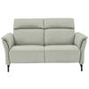 2-SITZER-SOFA in Mikrofaser Hellgrau  - Hellgrau/Schwarz, Konventionell, Textil/Metall (178/103/95cm) - Dieter Knoll