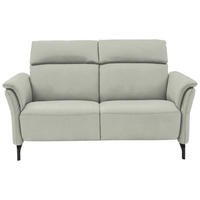2-SITZER-SOFA in Mikrofaser Hellgrau  - Hellgrau/Schwarz, Konventionell, Textil/Metall (178/103/95cm) - Dieter Knoll